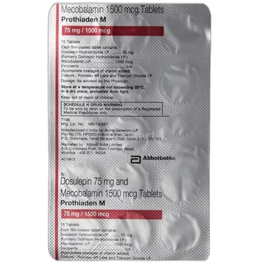 prothiaden m 75/1500mg tablet 15's